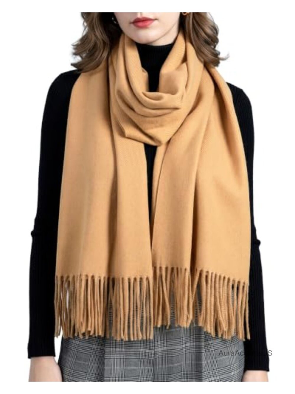 Women's Oversized Pashmina Shawl Wrap Scarf (80L x 26W) - Cashmere Feel Travel